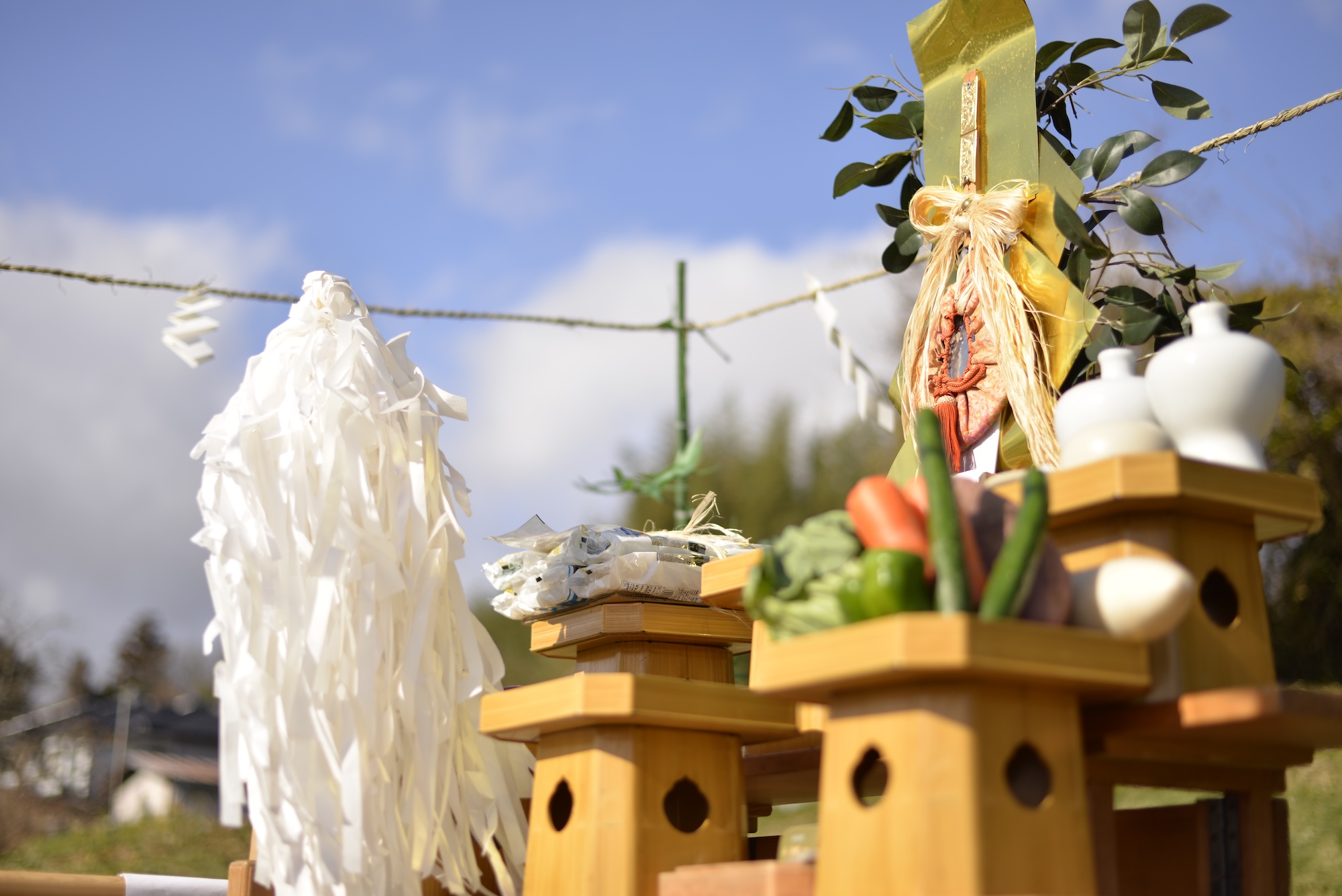 「雛壇に建つ片流れの家」地鎮祭に行ってきました